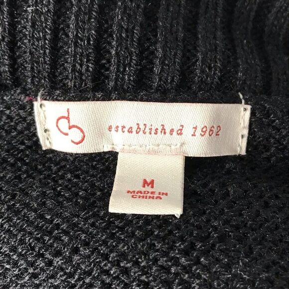 DB Established 1962 Striped Asymmetrical Cowl Neck Knit Sweater Size Medium - Picture 6 of 8